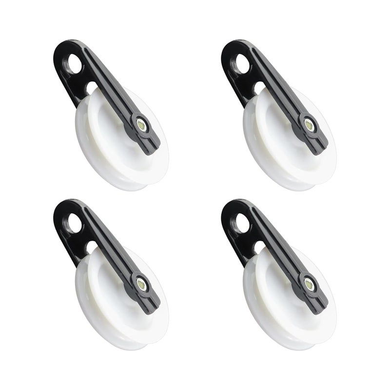 Gui Feng 4PCS Nylon Pulleys Clothesline Pulleys 2-1/2 Inch Diameter for Outdoor Pull Cords Clothes Pull Cord Pulley Kits Hanging Heavy Objects - Image 1
